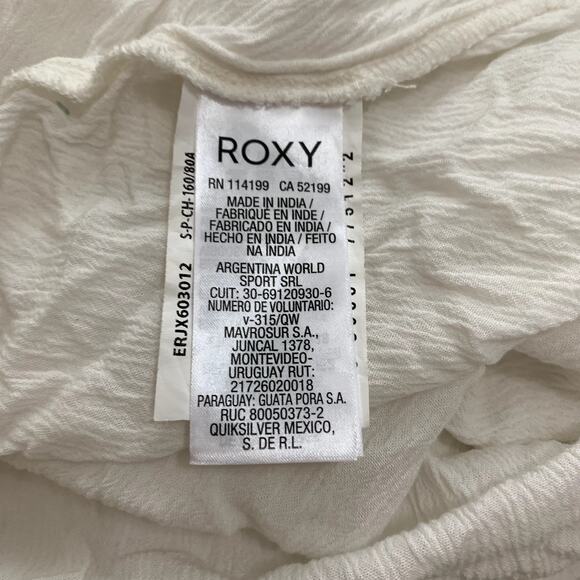 Roxy strappy white sun dress / swim cover-up size S - Picture 10 of 14